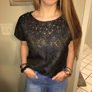 Zara Basic jeweled top!